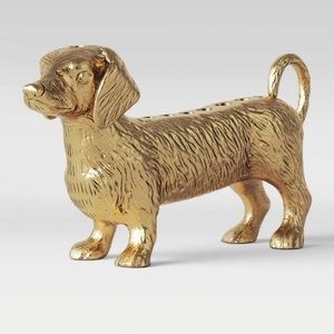 THRESHOLD TARGET Candle Holder DACHSHUND Menorah Gold Color Dog Hanukkah Shabbat